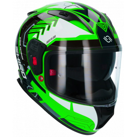 Casco Shiro Sh-605 Potenza Verde Fluor