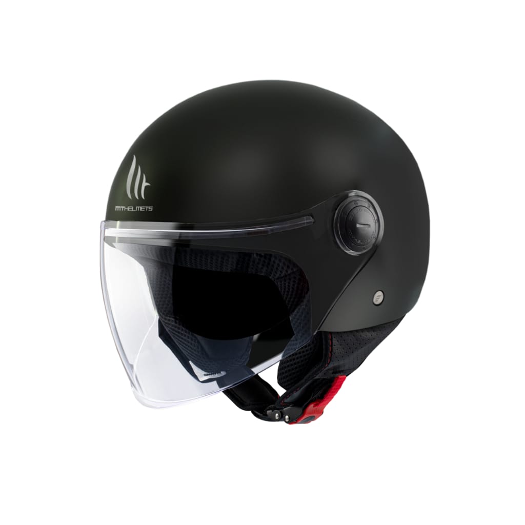 Casco MT Street S Solid A1 Negro Brillo